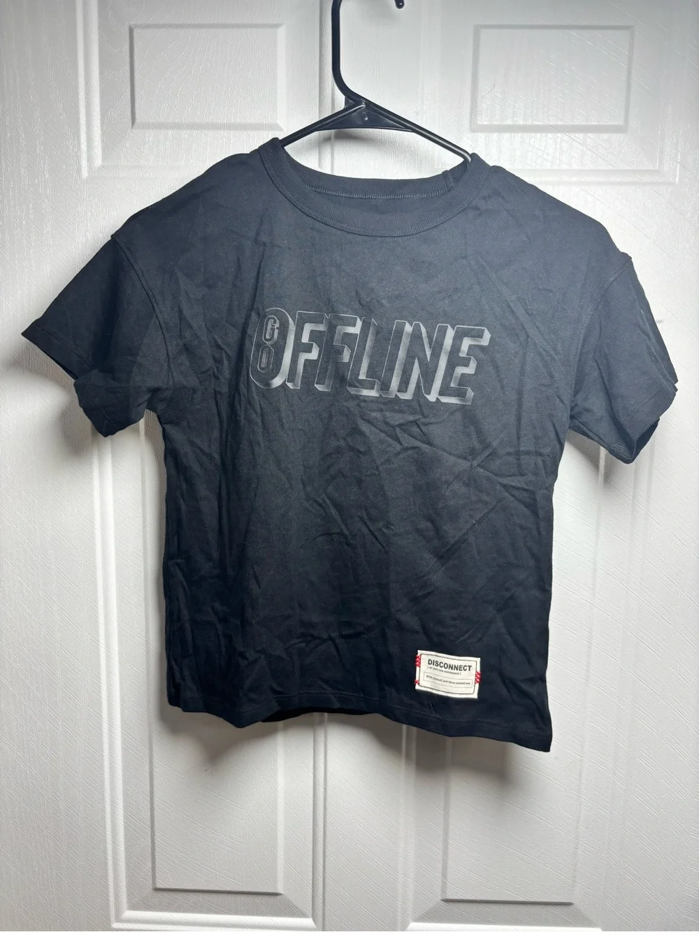 Cat & Jack Black 'OFFLINE' Graphic Tee